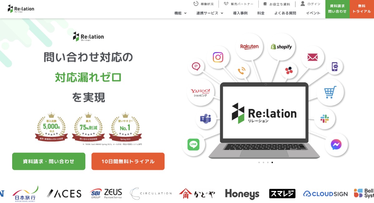 【連携サービス紹介】Re:lation 〜 お問い合わせ対応の課題をすべて解決